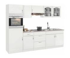 wiho Küchen Küchenzeile Linz, mit E-Geräten, Breite 270 cm EEK C weiß Küchenzeilen Geräten -blöcke Küchenmöbel Arbeitsmöbel-Sets