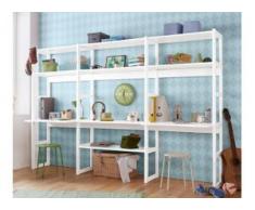 Hoppekids Jugendzimmer-Set Skagen (Set, 20-tlg) weiß Regalsysteme Büroregale Büromöbel Schlafzimmermöbel-Sets