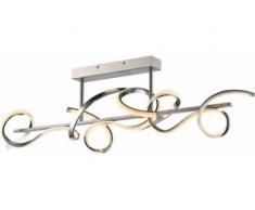 TRIO Leuchten,LED Deckenleuchte MESSINA silberfarben LED Deckenleuchten LED-Lampen und LED-Leuchten Lampen Leuchten