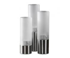 CHG Teelichthalter (Set, 3 Stück) silberfarben Kerzenhalter Kerzen Laternen Wohnaccessoires
