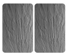WENKO Herdblende-/Abdeckplatte Schiefer, Glas, (Set, 2-tlg.) schwarz Zubehör für Herde Kochfelder Haushaltsgeräte Herdabdeckplatten