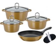 GSW Topf-Set Gourmet Premium Color (Set, 9-tlg.) goldfarben Topfsets Töpfe Haushaltswaren Topf