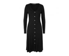 Shirtkleid mit Knopfleiste, langarm schwarz bonprix