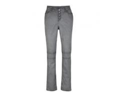 Boyfriend-Hose mit Knopfleiste im Used-Look grau bonprix