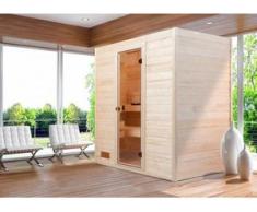 Weka Massivholzsauna Valida 2 mit Glastür
