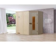 Weka Element-Ecksauna Varberg 1 mit Holztür