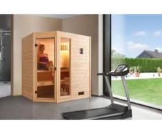 Weka Massivholzsauna Valida Eck 1 Sparset mit Bio-Aktiv Saunaofen