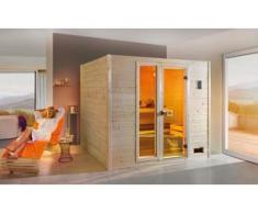 Weka Massivholzsauna Valida Plus Sparset mit moderner Glastür und Fenster