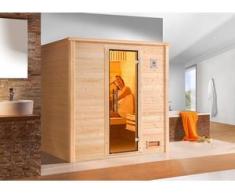 Weka Massivholzsauna Bergen 1 mit Glastür