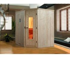 Weka Element-Ecksauna Varberg 2 mit Holztür
