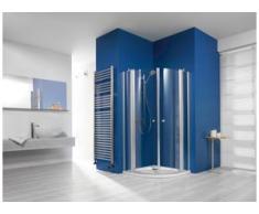Breuer Elana Runddusche 90x90 4-teilig, Alu chromeffekt, Klarglas hell