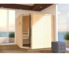 Weka Element-Ecksauna Varberg 3 mit Glastür