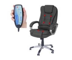 Massage-Bürostuhl Blackburn, Massagestuhl Drehstuhl Chefsessel, Kunstleder ~ schwarz
