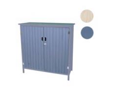 Geräteschrank HWC-D56, Gerätehaus Gartenschrank Gartenschuppen 120x115x55cm ~ naturbraun