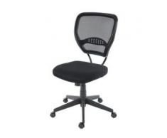 Profi-Bürostuhl Seattle, Chefsessel Drehstuhl, 150kg belastbar, Stoff/Textil ~ schwarz ohne Armlehnen