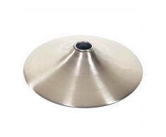 Fußteller Fußplatte Fuß für Barhocker Barstuhl Drehstuhl Esszimmerstuhl, Metall gebürstet ~ Ø 41cm