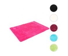 Teppich HWC-F69, Shaggy Läufer Hochflor Langflor, Stoff/Textil flauschig weich 160x120cm ~ pink