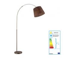 Trio Bogenlampe RL167, Stehleuchte Standleuchte Bogenleuchte, Organza braun 195cm