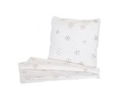Set Wohndecke + Deko-Kissen Schnee, Kuscheldecke Sofadecke Zierkissen+Füllung, flauschig Pailletten