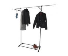 Luxus Kleiderwagen Kleiderständer Rollgarderobe, fahrbar, mit Seitenhanger ausziehbar