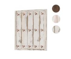 Tassenhalter Marano, Hängeregal Tassenbrett Wandboard, Shabby-Look Vintage 50x45x5cm ~ braun