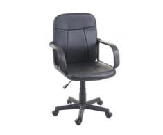 Jugend-Bürostuhl HWC-G24, Kinder-Chefsessel im Erwachsenen-Look, Kunstleder schwarz