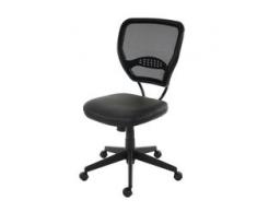 Profi-Bürostuhl Seattle, Chefsessel Drehstuhl, 150kg belastbar, Kunstleder ~ schwarz ohne Armlehnen