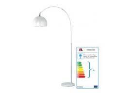 Reality|Trio Bogenlampe Stehleuchte Höhe: 150 - 210cm Schirm: 30cm ~ weiß