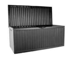 KISSENBOX Gartentruhe Truhe Gartenbox|330L|120x52x54cm|Kunststoff|anthrazit