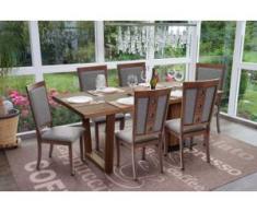 6x Esszimmerstuhl HWC-G61, Küchenstuhl Lehnstuhl Stuhl, Stoff/Textil Massiv-Holz ~ dunkles Gestell, grau