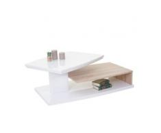 MCA Couchtisch HL Design Corinne, Wohnzimmertisch, hochglanz drehbar Eiche-Optik 40x115x60cm