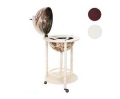 Globusbar HWC-D83, Minibar Hausbar Weinregal, Weltkugel Ø 33cm rollbar Eukalyptusholz ~ braun