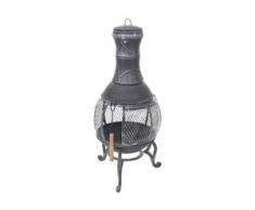 Terrassenofen HWC-F71, Feuerstelle Terrassenkamin Gartenkamin Gartenofen, Gusseisen 11,7kg 91x42x42cm