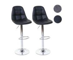 2x Barhocker HWC-A67, Barstuhl Tresenhocker ~ schwarz, Kunstleder