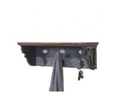 Wandgarderobe HWC-A43, Wandhaken, Tanne Holz massiv Vintage 22x60x18cm