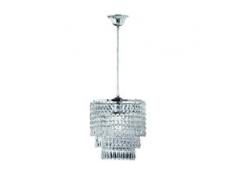 Reality|Trio Pendelleuchte, D=25cm, H=35cm ~ Chrom/Klar