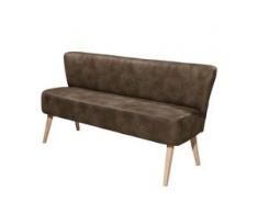 ars manufacti Sitzbank Rotnes 3-Sitzer Havanna Microfaser 184x87x69 cm