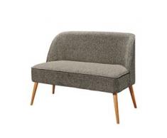 Mørteens Polsterbank Capain 2-Sitzer Braun/Grau Webstoff 122x89x66 cm