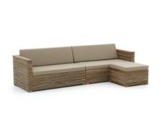 ROUGH-C Chaiselongue Lounge-Set 3-teilig