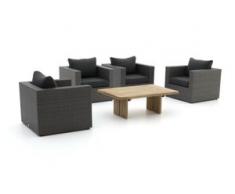 Forza Barolo/ROUGH-L Sessel Lounge-Set 5-teilig