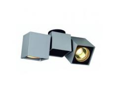 SLV 151534 ALTRA DICE SPOT 2 Deckenleuchte, silbergrau/schwarz, 2xGU10, max. 2x 50W, EEK: A++ (Spektrum: A++ bis E)