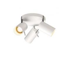 SLV 147414 ASTO TUBE 3 ROUND, Wand- und Deckenleuchte, runde Rosette, weiss, 3xGU10, max. 75W, EEK: A++ (Spektrum: A++ bis E)