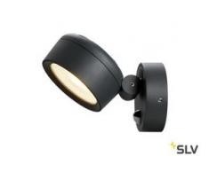 SLV 1002904 ESKINA SPOT SENSOR Outdoor Wand- und Deckenaufbauleuchte 14.5W anthrazit IP65 dimmbar, EEK: A++ (Spektrum: A++ bis A)