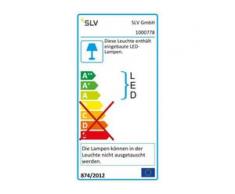 SLV 1000778 DORISA LED Spiegelleuchte, kurz, metall gebürstet, 4000K, IP44, EEK: A++ (Spektrum: A++ bis A)