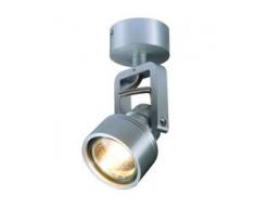 SLV 147559 INDA SPOT GU10 Wand- und Deckenleuchte, alu gebürstet, max. 50W, EEK: A++ (Spektrum: A++ bis E)