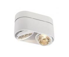 SLV 117191 KARDAMOD SURFACE ROUND QRB DOUBLE Deckenleuchte, rund, weiss, max. 2x75W, EEK: A+ (Spektrum: A+ bis D)