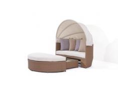 Polyrattan Sonneninsel Moon - karamell - Polyrattan Loungemöbel Sonneninsel in Karamell