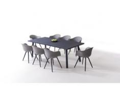 Alu Essgruppe Vasca 8 - grau - Aluminium Gartenmöbel Essgruppe in grau