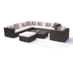 Polyrattan Sitzgruppe Big Ben - anthrazit - Polyrattan Gartenmöbel Eck Sitzgruppe in Anthrazit