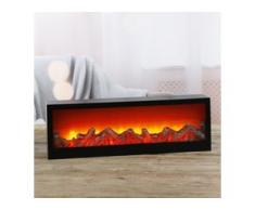 LED Tischfeuer 10 warm-weiß LED Tischkamin Kaminfeuer Feuerlampe Laterne 60 cm
